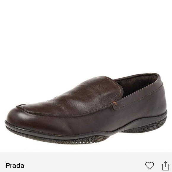 Prada mens slip on loafer size 11 Brown - Picture 2 of 14